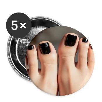 Female feet - Buttons large 2.2'' (5-pack) - white