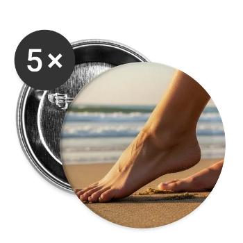 Female beach feet - Buttons large 2.2'' (5-pack) - white