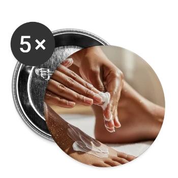 Woman's feet - Buttons large 2.2'' (5-pack) - white
