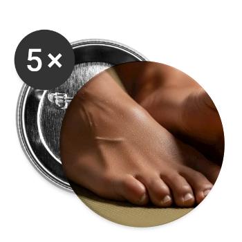 Female feet - Buttons large 2.2'' (5-pack) - white