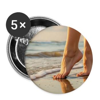 Beach feet - Buttons large 2.2'' (5-pack) - white