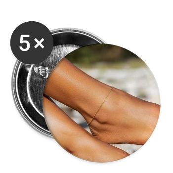 Beach feet - Buttons large 2.2'' (5-pack) - white