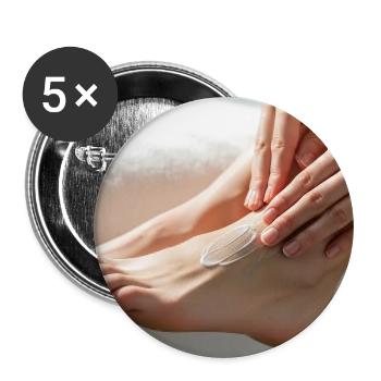 Healthy feet - Buttons large 2.2'' (5-pack) - white