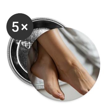 Hanging feet - Buttons large 2.2'' (5-pack) - white