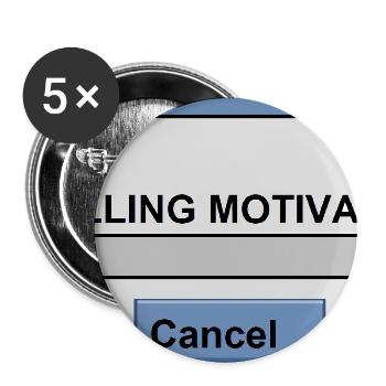 Retro Pixel Art Installing Motivation 1% - Buttons large 2.2'' (5-pack) - white