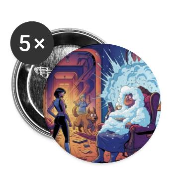 Cosmic Cozy Chaos at Grandma's - Buttons large 2.2'' (5-pack) - white