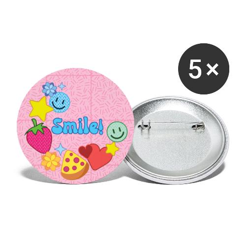 Sweet Smile! Happy Doodle Design - Buttons large 2.2'' (5-pack)