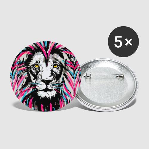 Pink Lion Head - Punky Lion Mouse Pad - Buttons large 2.2'' (5-pack)