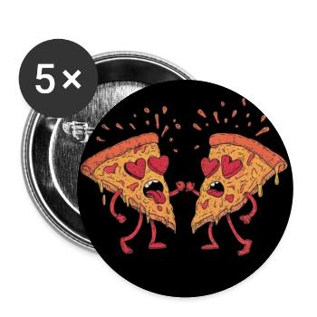Slice to meet you  - Buttons large 2.2'' (5-pack) - white