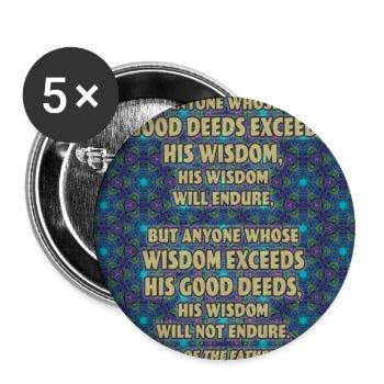 Good Deeds, Wisdom - Buttons large 2.2'' (5-pack) - white