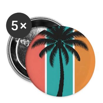 Alabama Palm Tropics - Buttons large 2.2'' (5-pack) - white