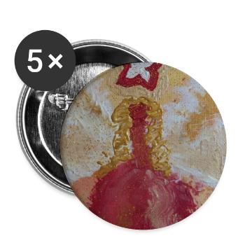 christmas angel of anticipation and happiness - Buttons large 2.2'' (5-pack) - white