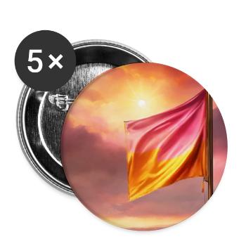 Pink Orange Sunset Flag - Buttons large 2.2'' (5-pack) - white