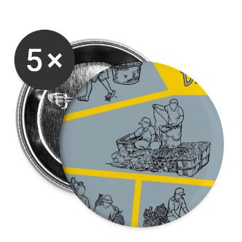 word food day_1b - Buttons large 2.2'' (5-pack) - white