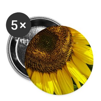 Sunflower Macro Burst - Buttons large 2.2'' (5-pack) - white