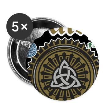 Faith Mandala Can Move Mountains - Buttons large 2.2'' (5-pack) - white