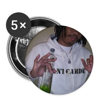 Stencil Garden Hoodie - Buttons large 2.2'' (5-pack) - white