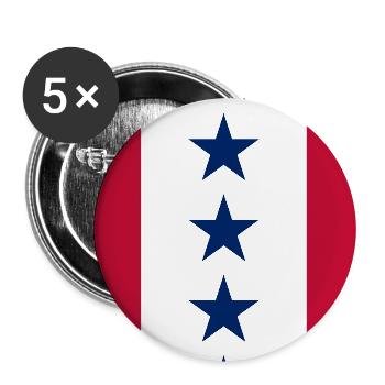 Blue Star Mother Service Flag  5 stars! - Buttons large 2.2'' (5-pack) - white