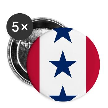 Blue Star Mother - 3 stars - military service flag - Buttons large 2.2'' (5-pack) - white