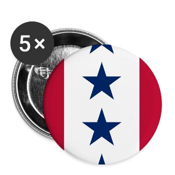 Blue Star Mother Military Service Flag - 4 stars - Buttons large 2.2'' (5-pack) - white