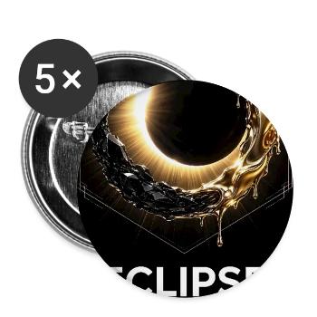 Eclipse Celestial Liquid Gold Aesthetic Graphic Te - Buttons large 2.2'' (5-pack) - white