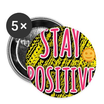 Stay Positive -  Quote Tank Top - Buttons large 2.2'' (5-pack) - white