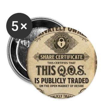QoS publicly traded - Buttons large 2.2'' (5-pack) - white