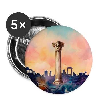 Digital Dreams of Pompeii: Liquid Antiquity  - Buttons large 2.2'' (5-pack) - white