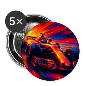 Neon Fury Formula Car Dash - Buttons large 2.2'' (5-pack) - white