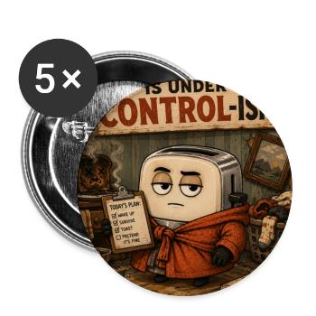 Everything Under Controlish - Buttons large 2.2'' (5-pack) - white