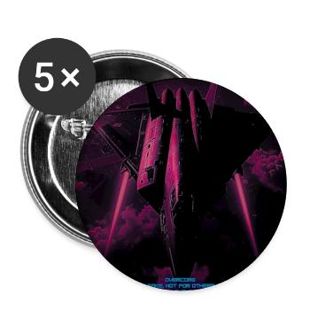 Neon Sky Battle Overdrive - Buttons large 2.2'' (5-pack) - white