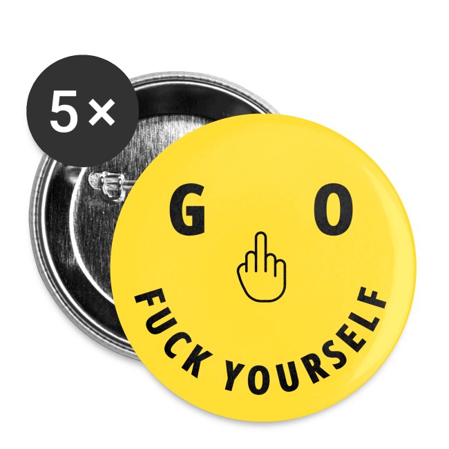 GO FUCK YOURSELF Smile & Eyes Yellow Circle