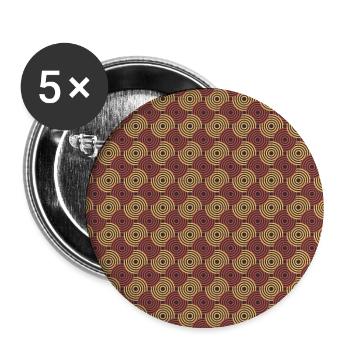 Concentric wax pattern - Buttons large 2.2'' (5-pack) - white