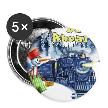 Polar Express - Buttons large 2.2'' (5-pack) - white