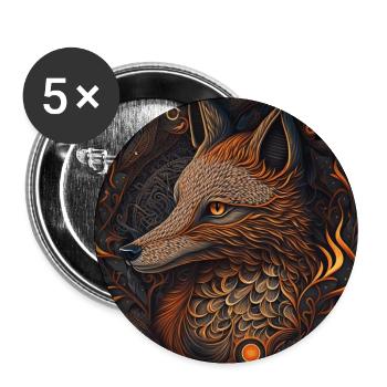 Inari Ōkami, God of Foxes - Buttons large 2.2'' (5-pack) - white