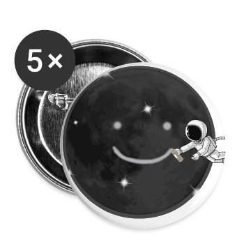 make a smile - Buttons large 2.2'' (5-pack) - white