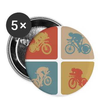 Cycling road bike design - Buttons large 2.2'' (5-pack) - white