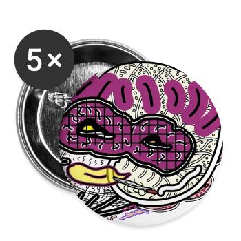 Comic man - Buttons large 2.2'' (5-pack) - white