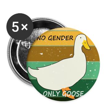Vintage Duck No Gender Only Goose Light Shirt - Buttons large 2.2'' (5-pack) - white