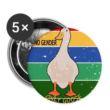 Cool Pattern Duck No Gender Only Goose Light Shirt - Buttons large 2.2'' (5-pack) - white