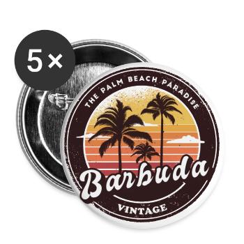 Barbuda palm tree design - Buttons large 2.2'' (5-pack) - white