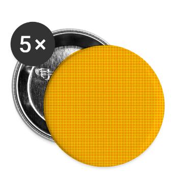 Tangerine Plaid Pattern - Buttons large 2.2'' (5-pack) - white