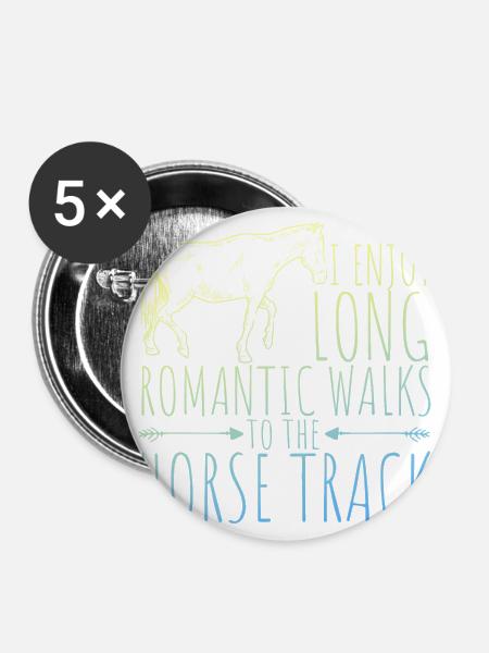 Horse Racing - Buttons large 2.2'' (5-pack) - white