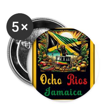 Jamaica Ocho Rios Reggae Design - Buttons large 2.2'' (5-pack) - white