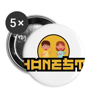 Sunny Duo Thumbs Up Hanestt - Buttons large 2.2'' (5-pack) - white