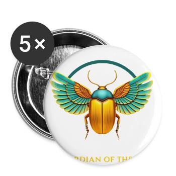 Guardian of the Sun Beetle - Buttons large 2.2'' (5-pack) - white