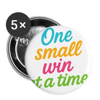 One small win at a time - Buttons large 2.2'' (5-pack) - white