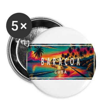 Baracoa Kuba - Island Vibes - Buttons large 2.2'' (5-pack) - white