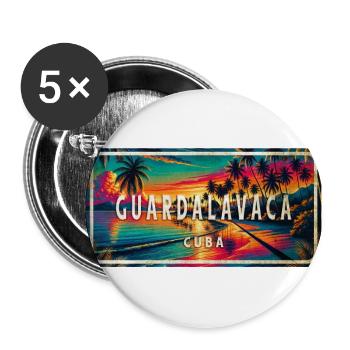 Guardalavaca Kuba - Island Vibes - Buttons large 2.2'' (5-pack) - white