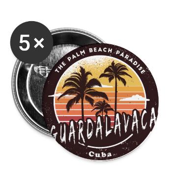 Guardalavaca Palm Trees And Beach Design - Buttons large 2.2'' (5-pack) - white